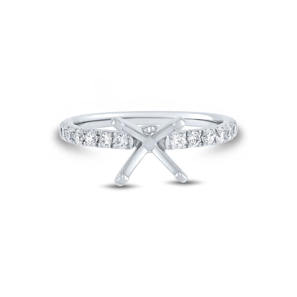 Lab Grown Diamond Semi-Mount Engagement Ring in 14K White Gold (1/3 ct. tw.) (Setting Only) – Image 1 of 6