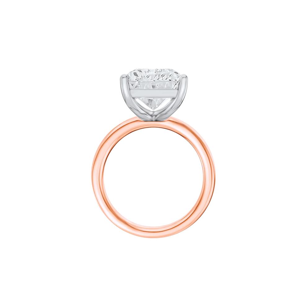 Lab Grown Diamond Radiant-Cut Solitaire Ring in 14K Rose &amp; White Gold (8 ct.) – Image 2 of 4