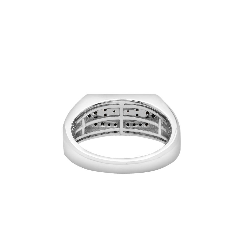 Men's Black Diamond Dad Ring in Sterling Silver (1/3 ct. tw.) – Image 4 of 5