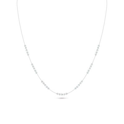 Lab Grown Diamond Round Station Necklace in 14K White Gold (3 1/2 ct. tw.)