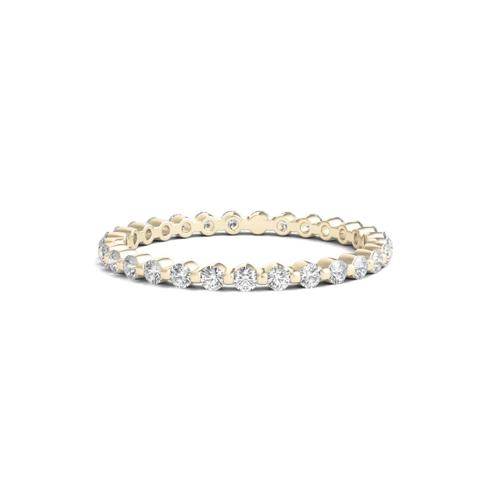 Round Brilliant-Cut Lab Grown Diamond Eternity Band in 14k Yellow Gold (1/2 ct. tw.) – Image 1 of 3