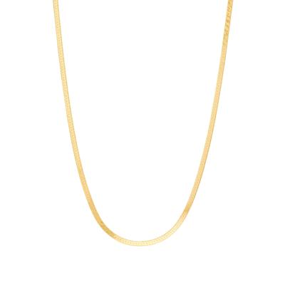 Herringbone Chain Necklace in 14K Yellow Gold, 18"