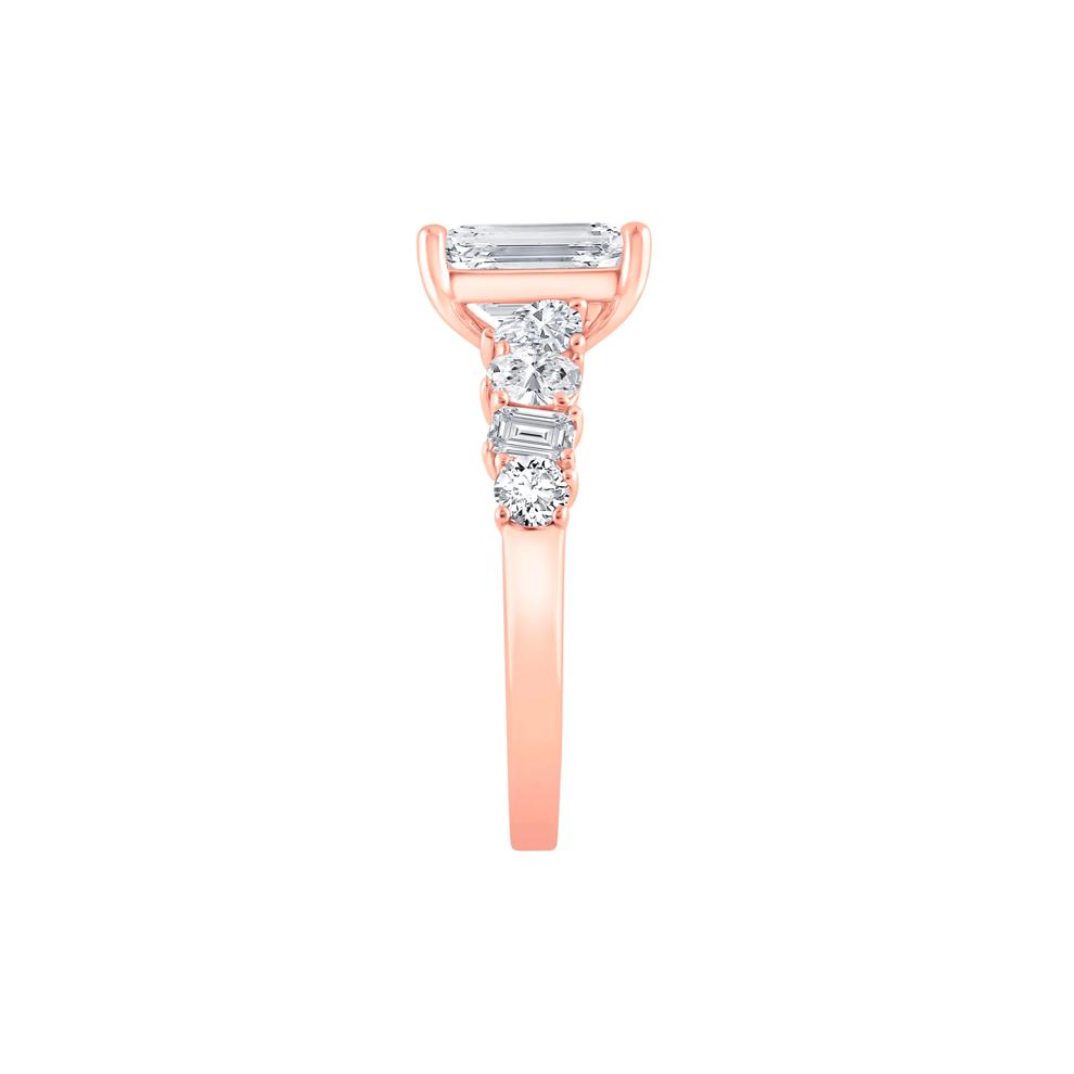 Lab Grown Emerald-Cut Diamond Engagement Ring in 14K Rose Gold (4 ct. tw.) – Image 3 of 3