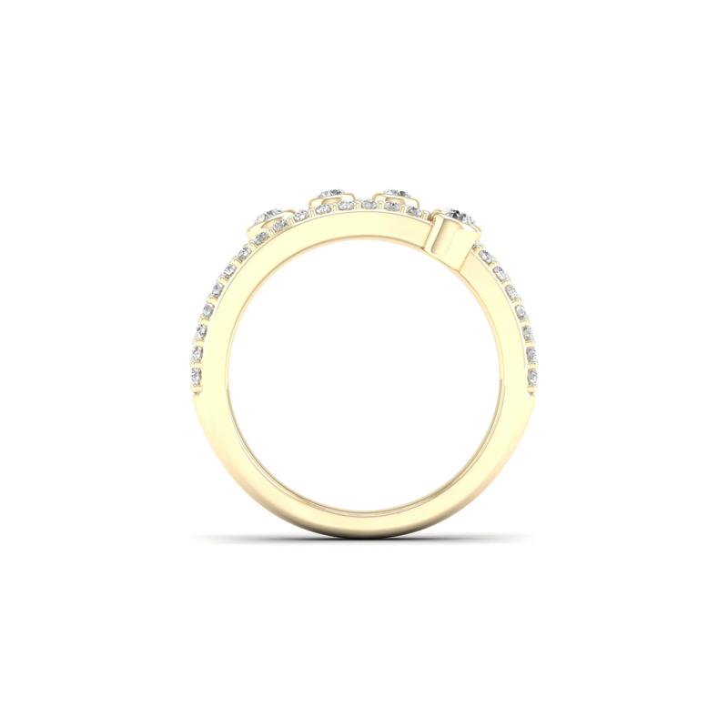 Diamond Bezel Wrap Ring in 10K Yellow Gold &#40;3/4 ct. tw.&#41; – Image 2 of 3