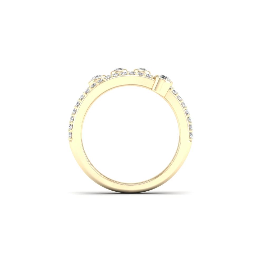 Diamond Bezel Wrap Ring in 10K Yellow Gold (3/4 ct. tw.) – Image 2 of 3