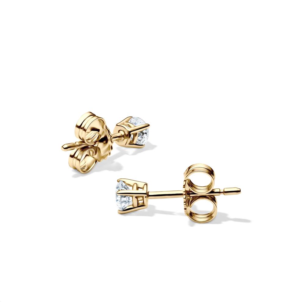1/4 ct. tw. Diamond Stud Earrings in 10K Yellow Gold – Image 2 of 3