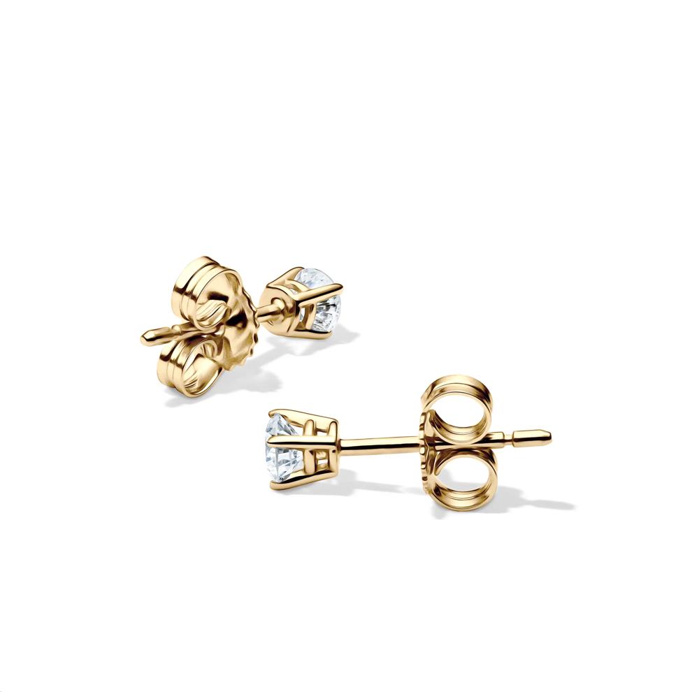 1/4 ct. tw. Diamond Stud Earrings in 10K Yellow Gold – Image 2 of 3