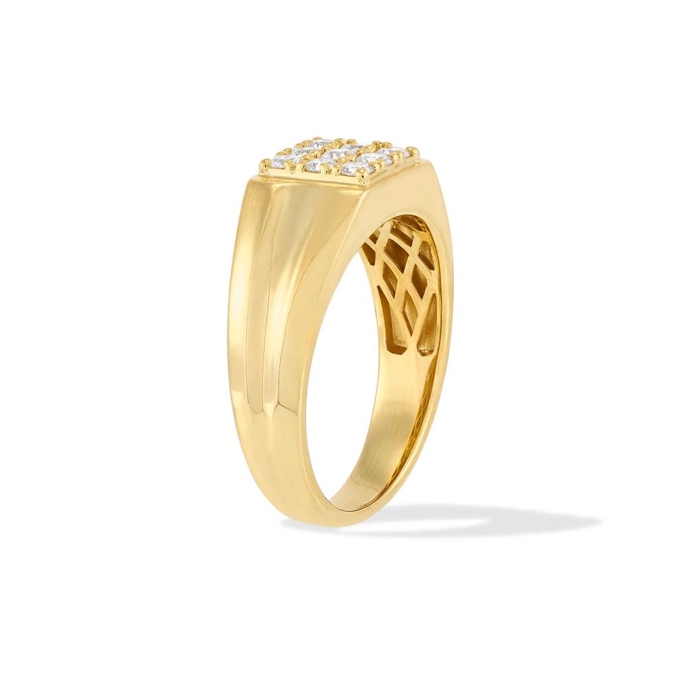Men's Diamond Cluster Ring in 10K Yellow Gold (1/2 ct. tw.) – Image 3 of 4