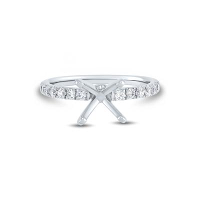 Lab Grown Diamond Semi-Mount Engagement Ring in 14K White Gold  (1/3 ct. tw) (Setting Only)