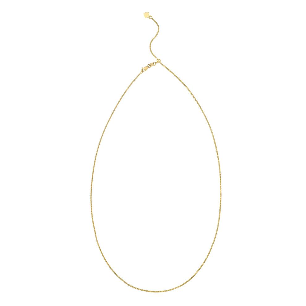 Adjustable Popcorn Chain in 14K Yellow Gold, 1.15mm, 22" – Image 3 of 3
