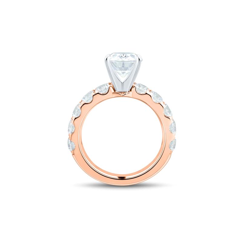 Lab Grown Diamond Oval-Shaped Engagement Ring in 14K Rose Gold (4 1/2 ct. tw.) – Image 2 of 3
