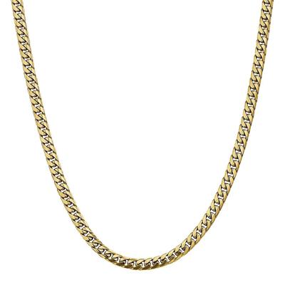 Domed Curb Chain in 14K Yellow Gold, 24"