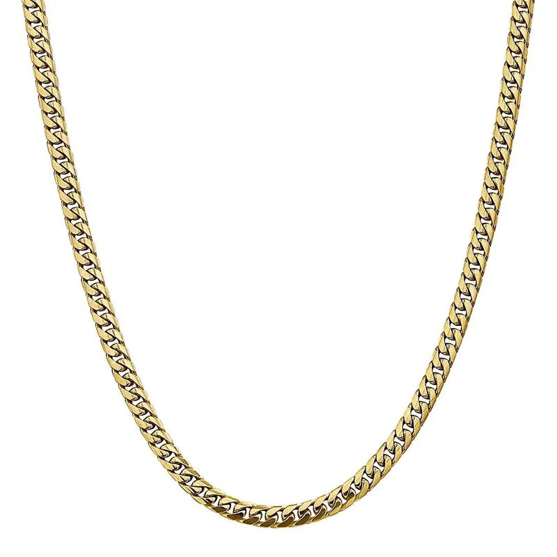 Domed Curb Chain in 14K Yellow Gold, 24&quot; – Image 1 of 2