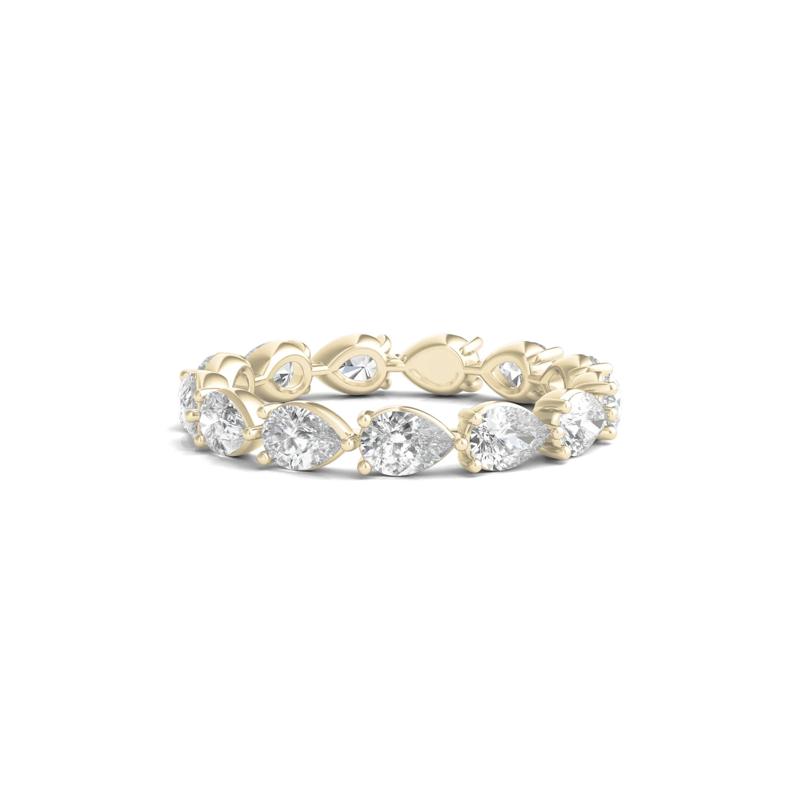 Pear-Cut Lab Grown Diamond Eternity Band in 14k Yellow Gold &#40;2 ct. tw.&#41; – Image 1 of 3