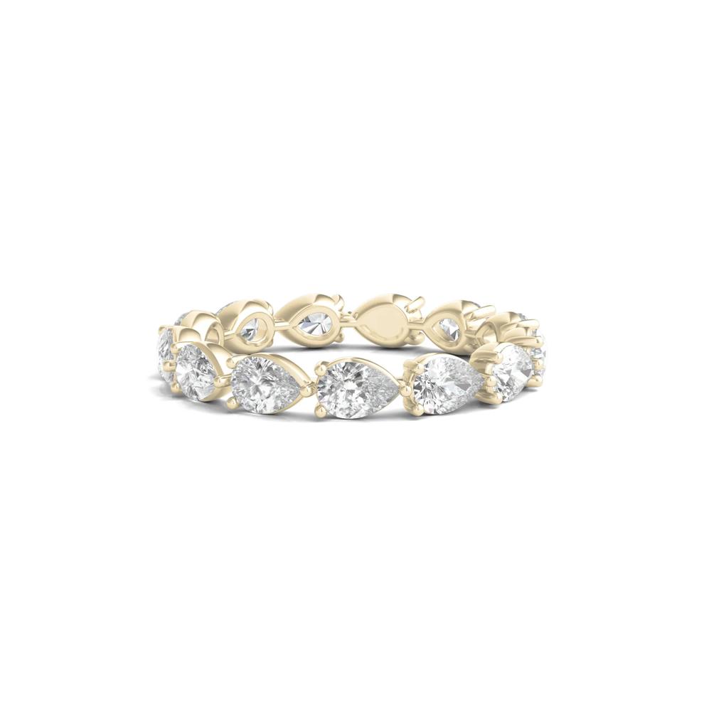 Pear-Cut Lab Grown Diamond Eternity Band in 14k Yellow Gold (2 ct. tw.) – Image 1 of 3