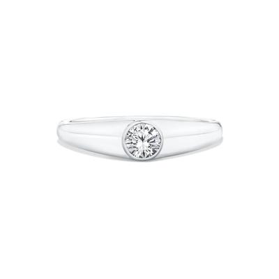 Lab Grown Diamond Round Promise Ring in 10K Gold