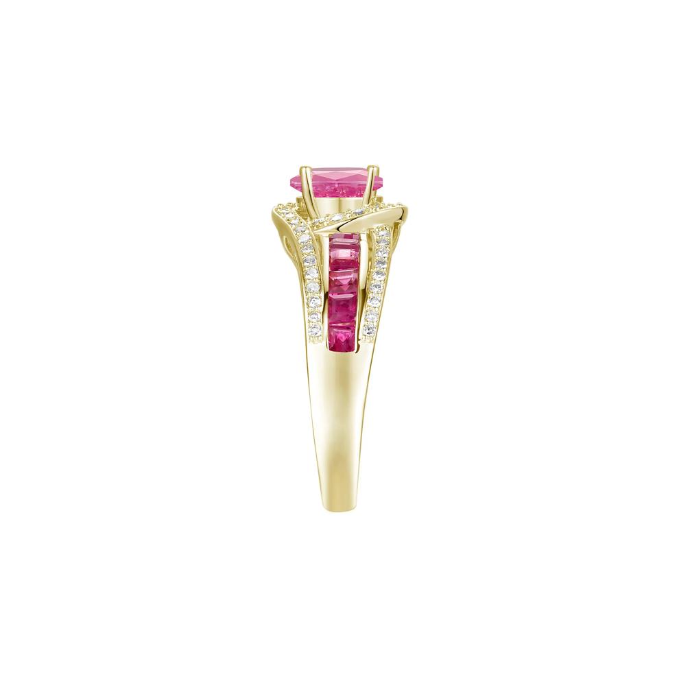 Ruby and Diamond Band in 10K Yellow Gold (3/8 ct. tw.) – Image 3 of 3