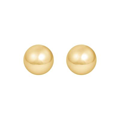 Polished Ball Stud Earrings in 14K Yellow Gold, 8mm