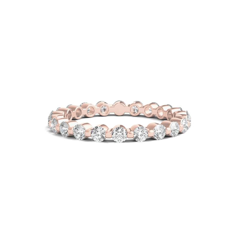 Round Brilliant-Cut Lab Grown Diamond Eternity Band in 14k Rose Gold (1 ct. tw.) – Image 1 of 3