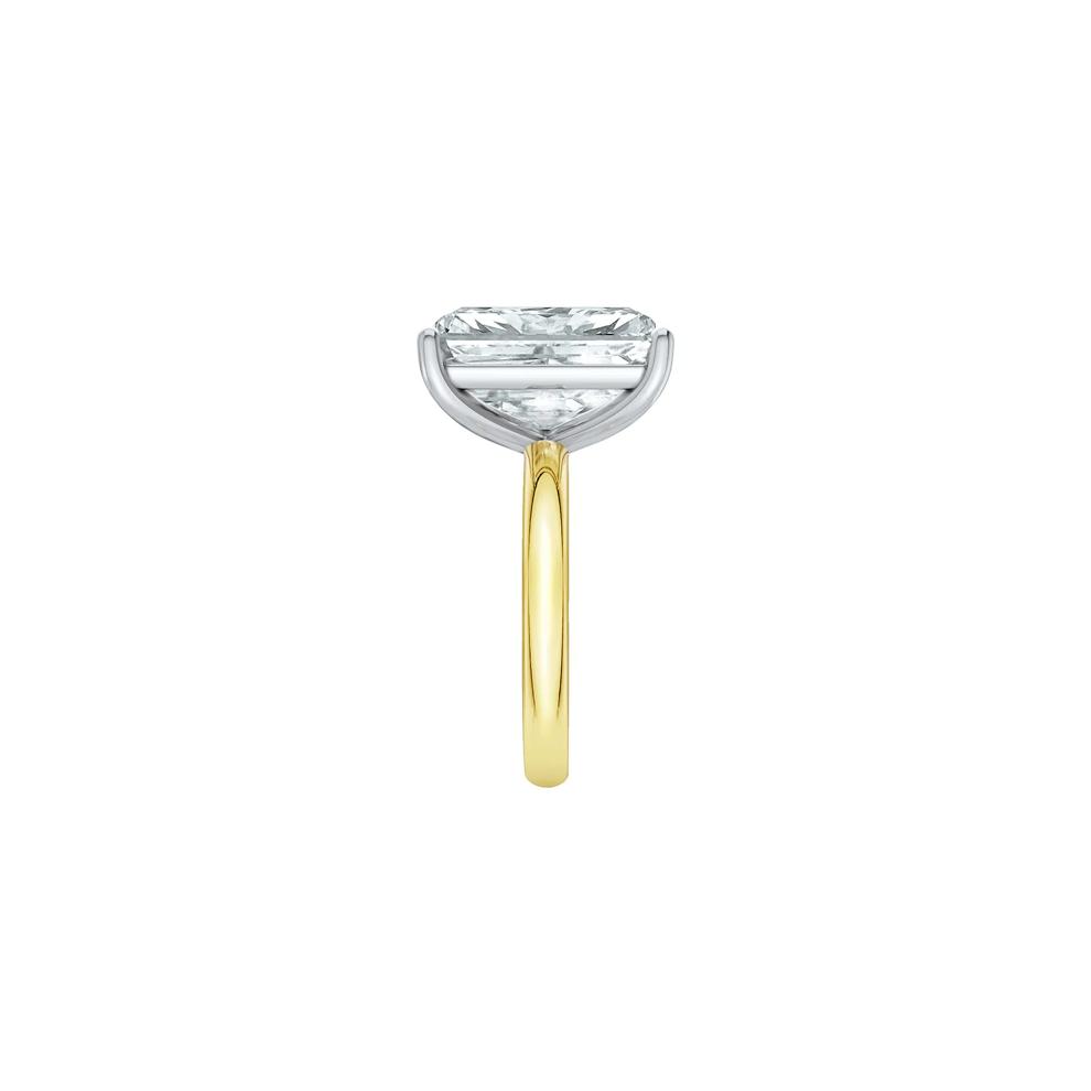 Lab Grown Diamond Radiant-Cut Solitaire Ring in 14K Yellow &amp; White Gold (7 ct.) – Image 2 of 3