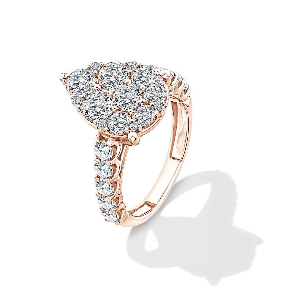 Lab Grown Diamond Pear-Shaped Composite Engagement Set in 10K Rose Gold (5 ct. tw.) – Image 4 of 6