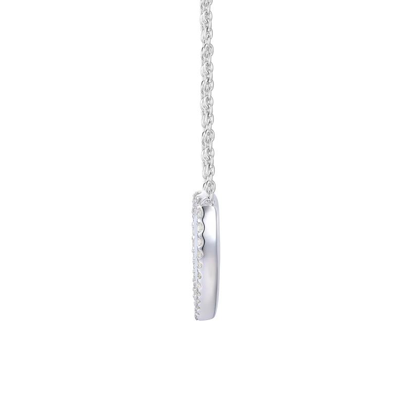 Mother of Pearl and Diamond Necklace in Sterling Silver &#40;1/5 ct. tw.&#41; – Image 2 of 3