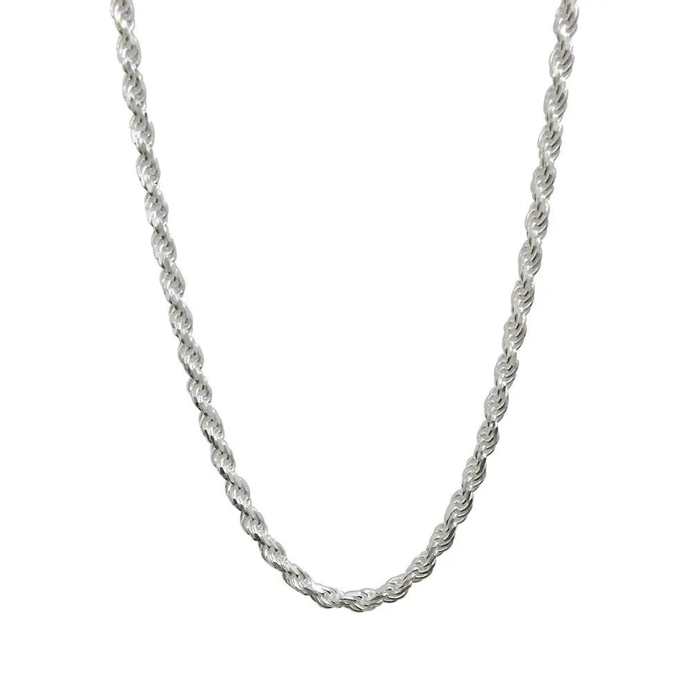 Rope Chain in Sterling Silver, 24