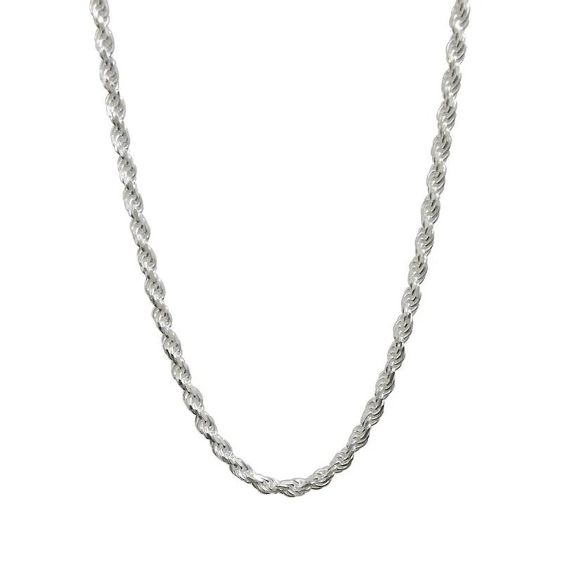 Rope Chain in Sterling Silver, 24&quot; – Image 1 of 3