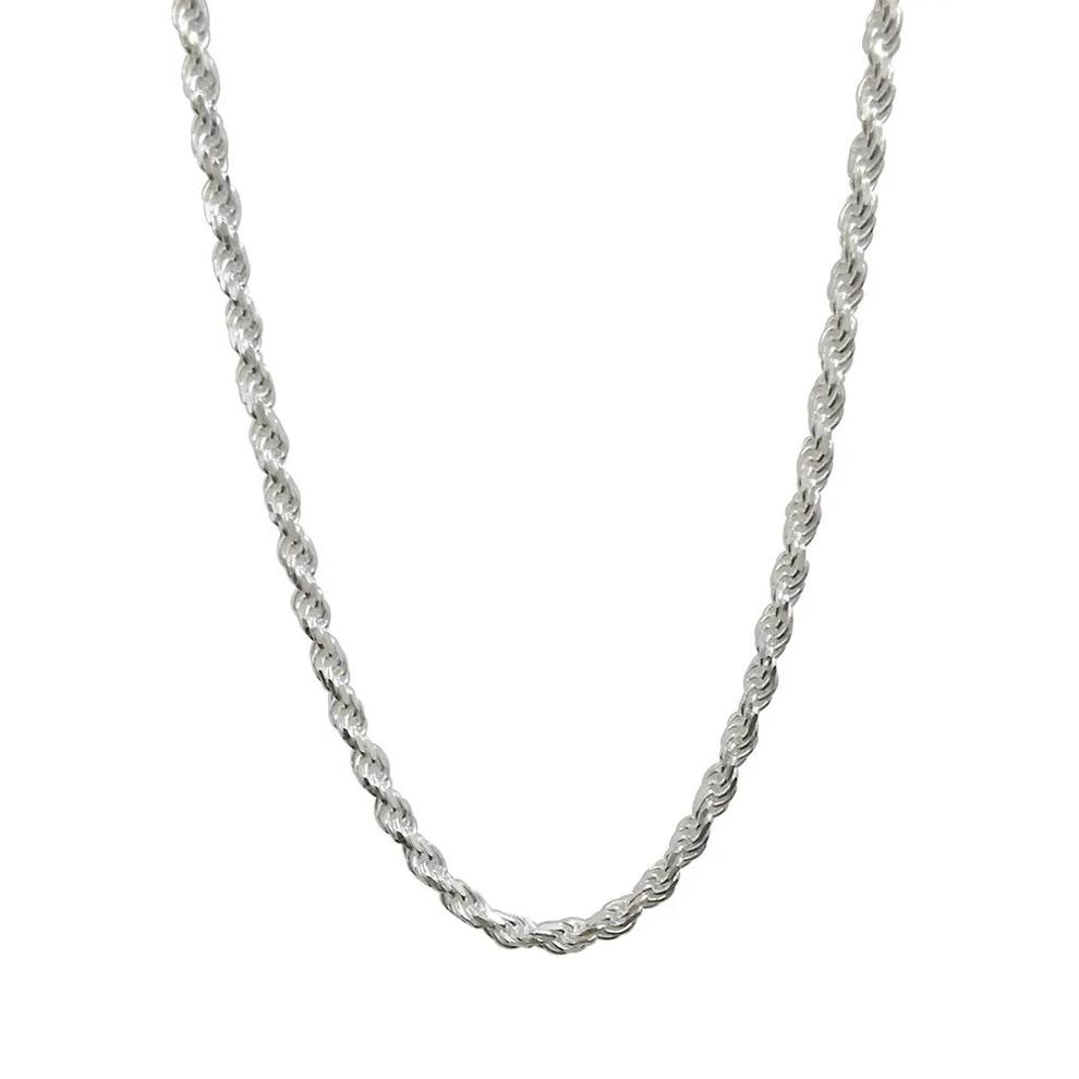 Rope Chain in Sterling Silver, 24" – Image 1 of 3