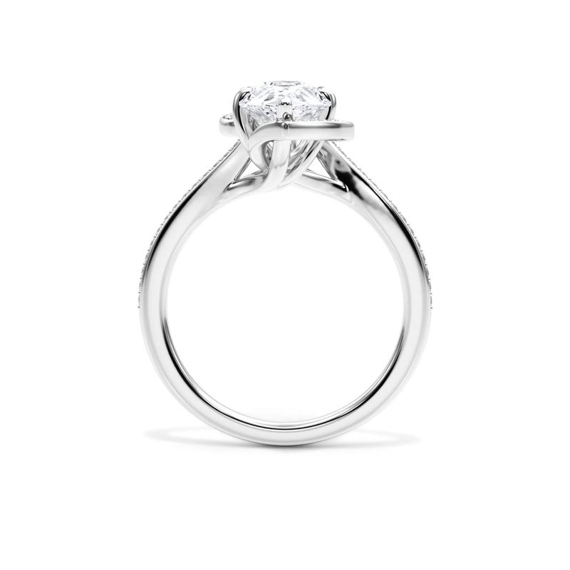 Lab Grown Diamond Pear-Shaped Double Stone Engagement Ring in Platinum &#40;3 3/8 ct. tw.&#41; – Image 2 of 4