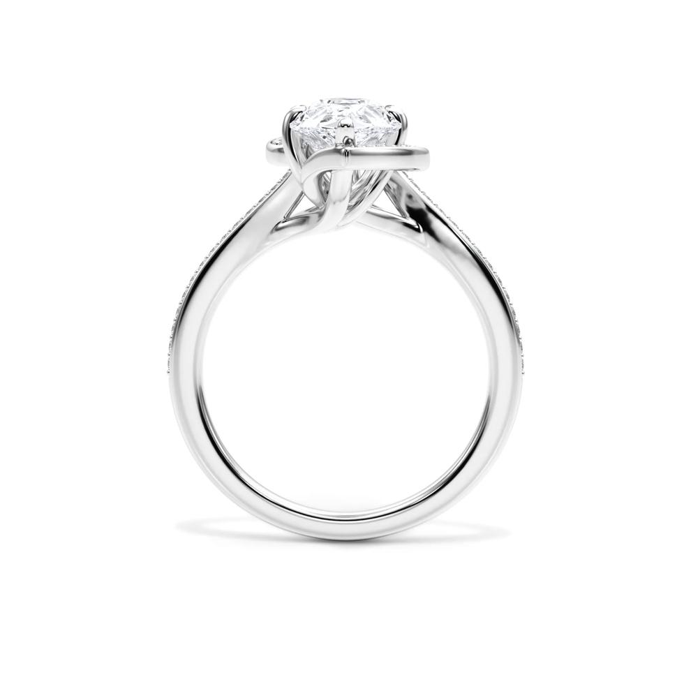 Lab Grown Diamond Pear-Shaped Double Stone Engagement Ring in Platinum (3 3/8 ct. tw.) – Image 2 of 4