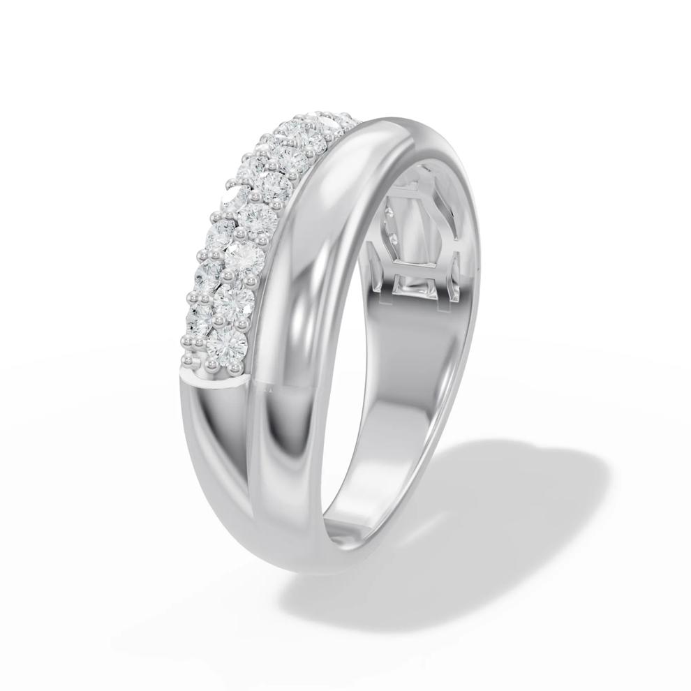Lab Grown Diamond Double Row Band in 10K White Gold (1/2 ct. tw.) – Image 4 of 4