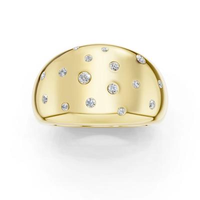 Diamond Dot Bubble Ring in 10K Yellow Gold (1/5 ct. tw.)