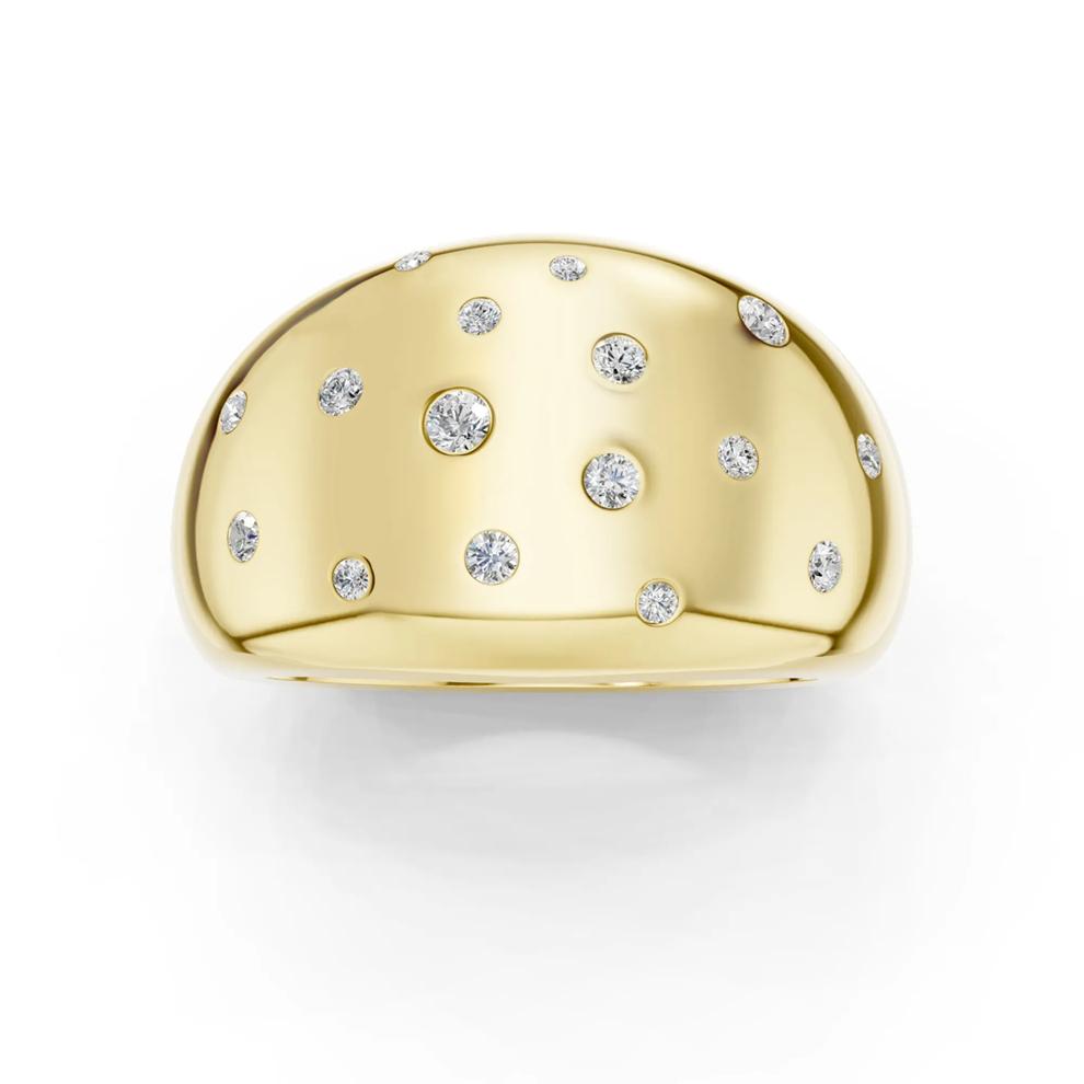 Diamond Dot Bubble Ring in 10K Yellow Gold (1/5 ct. tw.) – Image 1 of 4