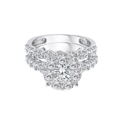 Diamond Composite Engagement Ring Set in 10K White Gold (3 ct. tw.)