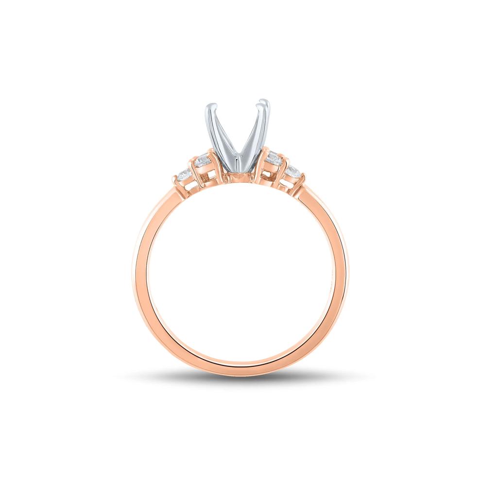 Lab Grown Diamond Semi-Mount Engagement Ring in 14K Rose and White Gold (1/4 ct. tw.) (Setting Only) – Image 4 of 6