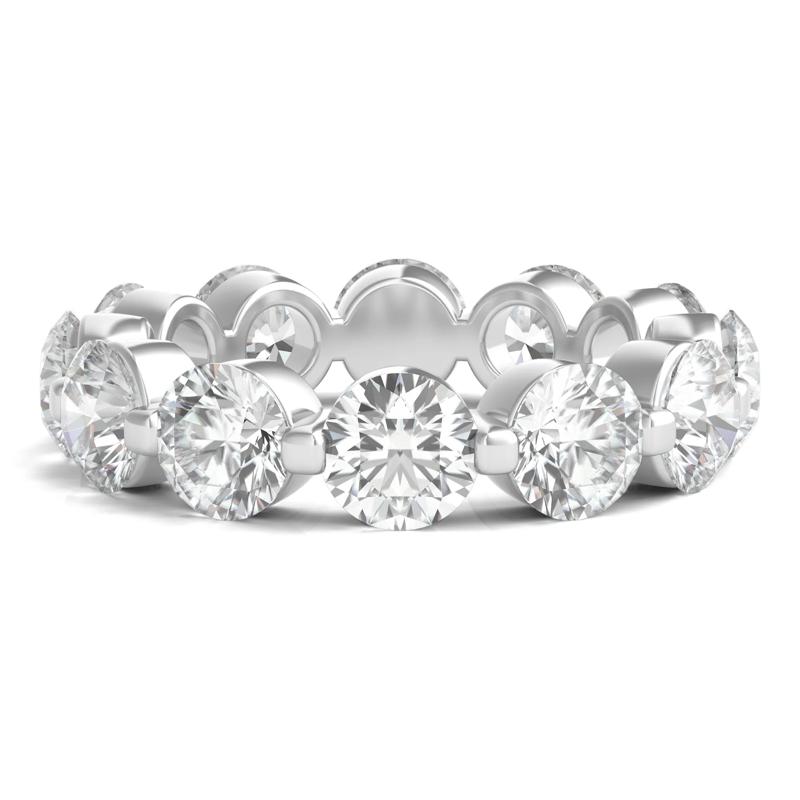 Round-Cut Diamond Shared Prong Eternity Band in Platinum &#40;6 ct. tw.&#41; – Image 1 of 3