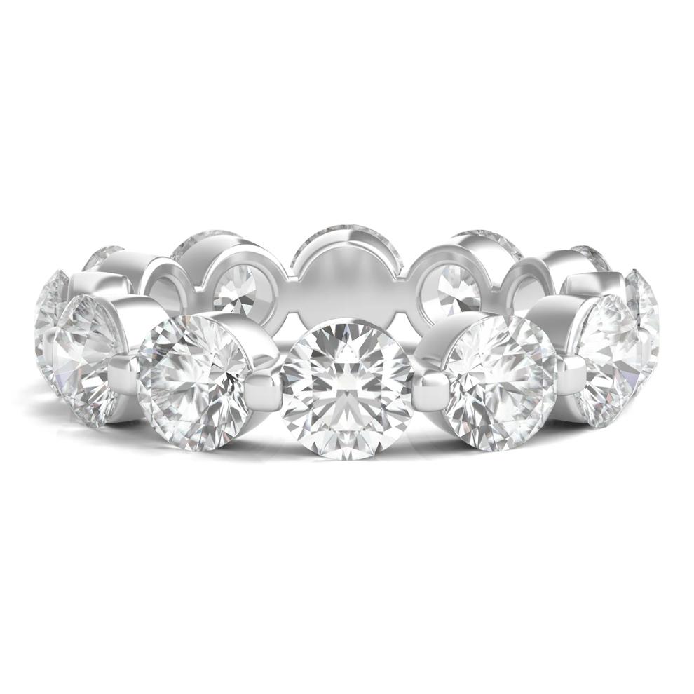 Round-Cut Diamond Shared Prong Eternity Band in Platinum (5 ct. tw.) – Image 1 of 3
