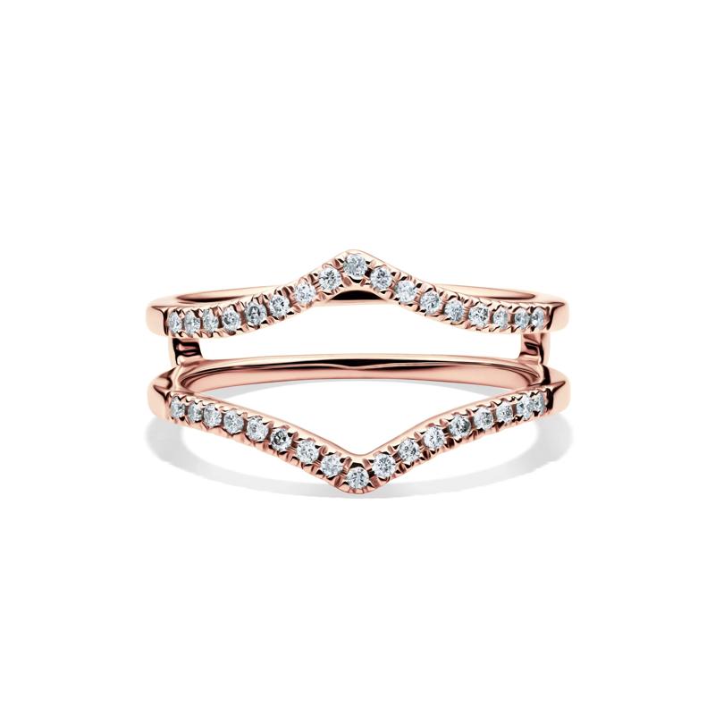 Diamond Chevron Insert in 10K Rose Gold &#40;1/5 ct. tw.&#41; – Image 1 of 4