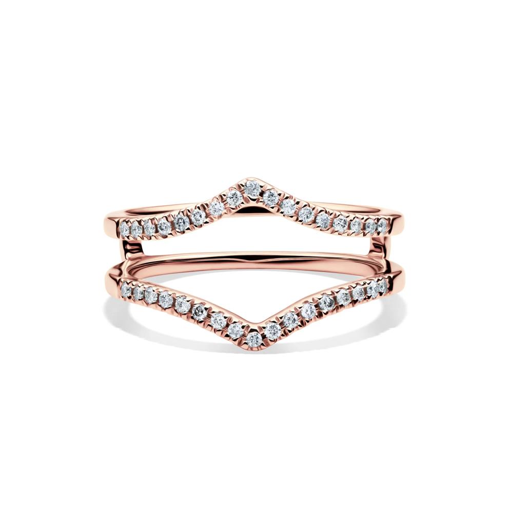 Diamond Chevron Insert in 10K Rose Gold (1/5 ct. tw.) – Image 1 of 4