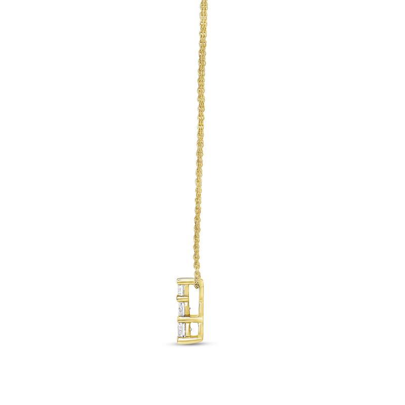 Lab Grown Three-Stone Diamond Pendant in 14K Yellow Gold &#40;1/2 ct. tw.&#41; – Image 2 of 3