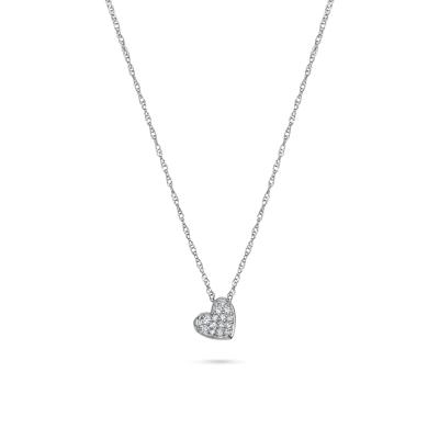 Diamond Accent Heart Pendant Necklace in 10K Gold