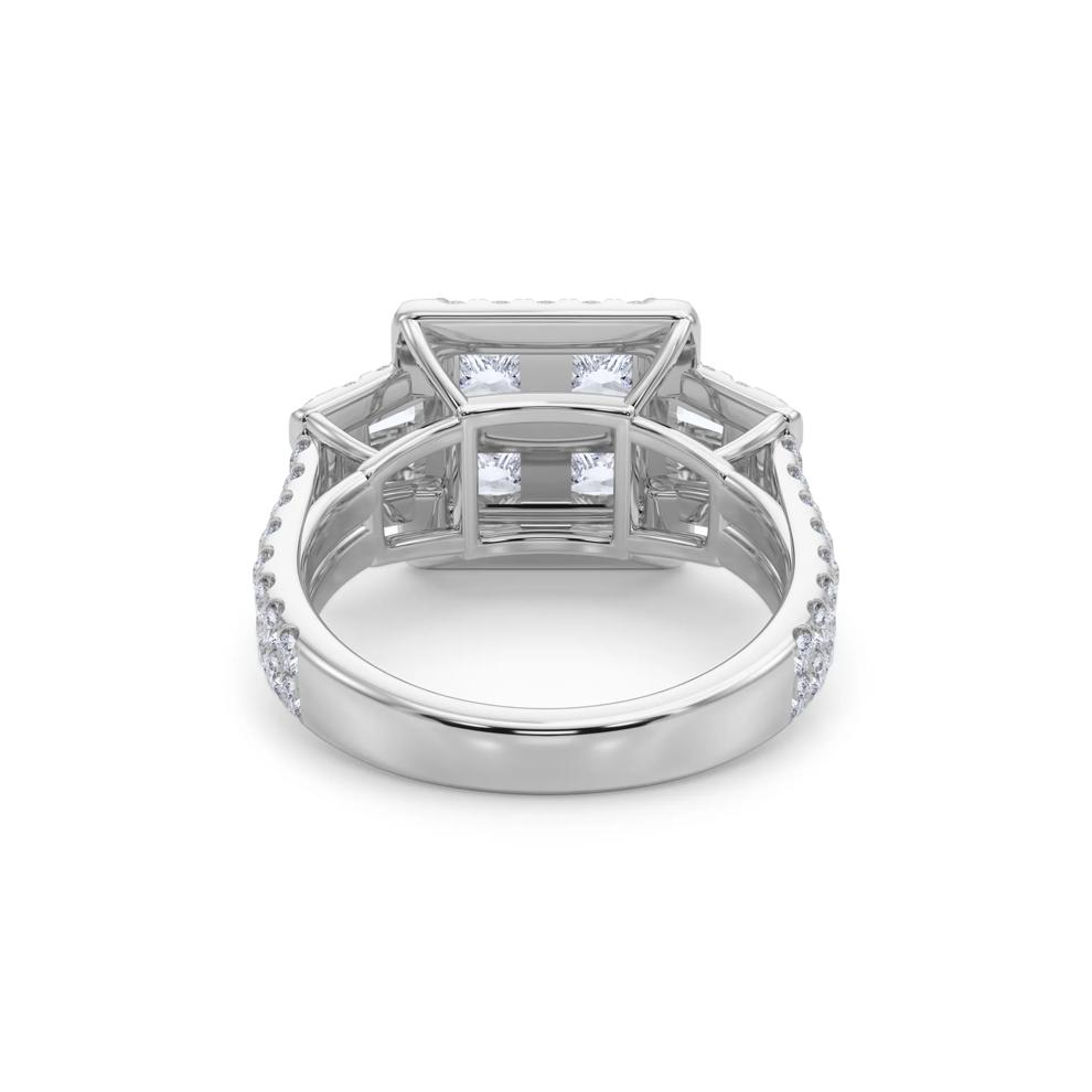 Lab Grown Diamond Composite Engagement Ring in 10K White Gold (4 ct. tw.) – Image 3 of 4