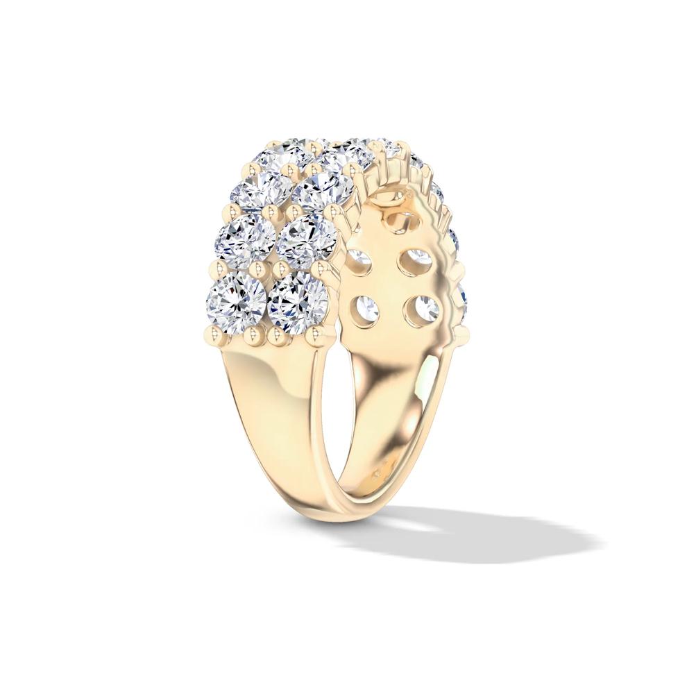 Lab Grown Diamond Double Row Band in 10K Yellow Gold (3 ct. tw.) – Image 3 of 4