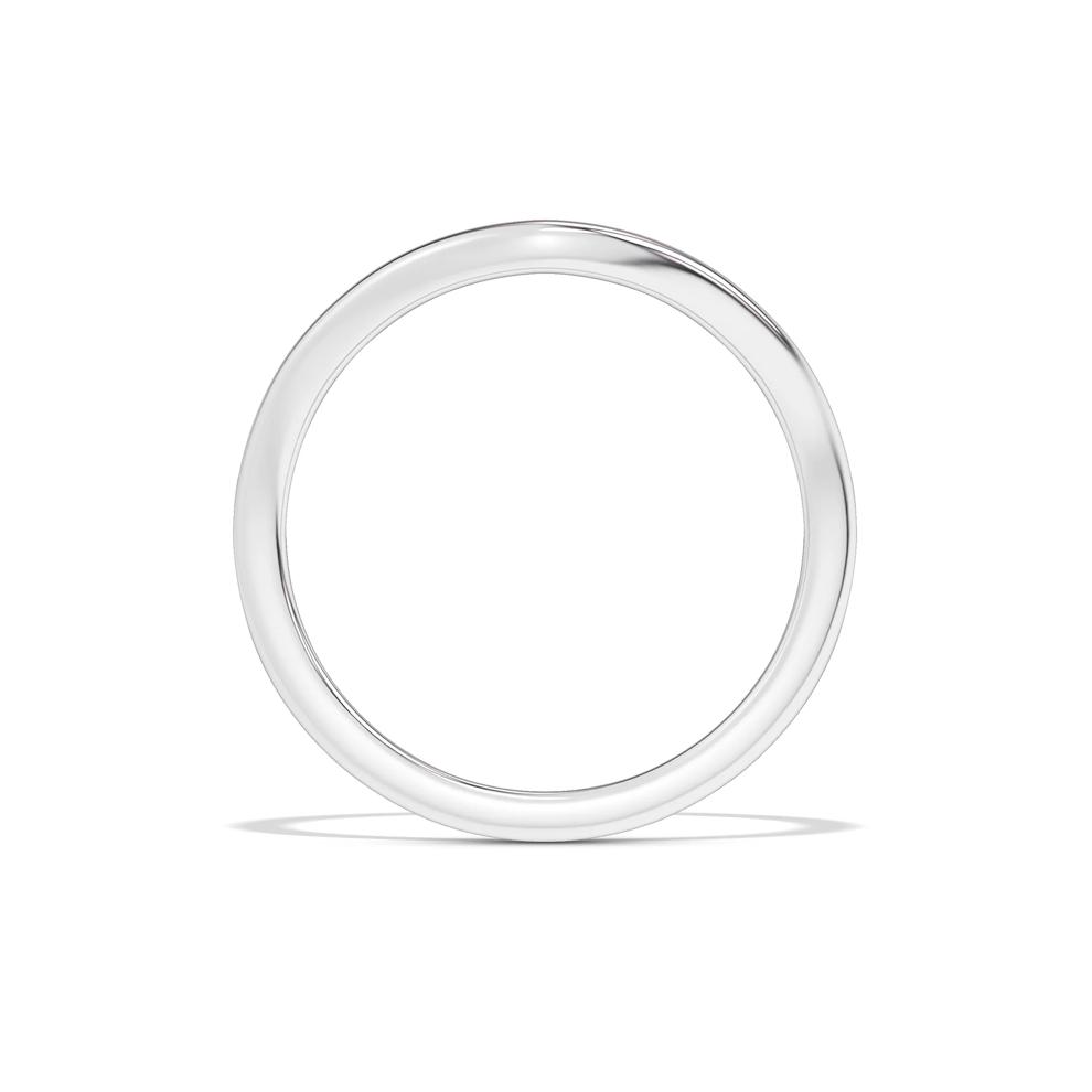 Lab Grown Diamond Double Row Contour Band in 10K White Gold (1/8 ct. tw.) – Image 2 of 4