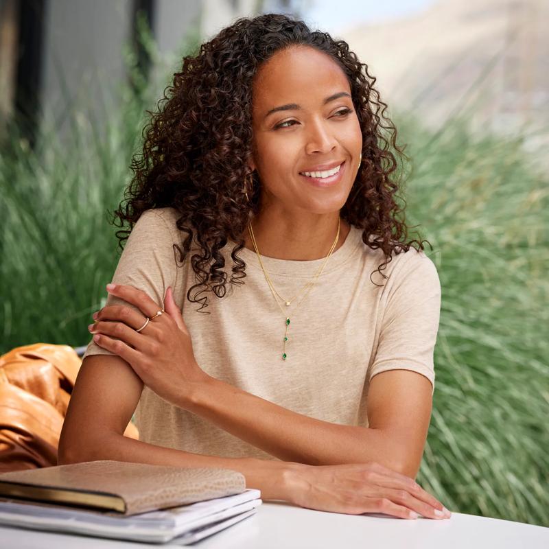 Round Hoop Earrings in Vermeil, 35MM – Image 3 of 4