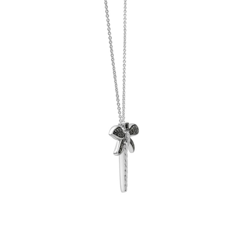 Black Diamond Dragonfly  Pendant in Sterling Silver &#40;1/10 ct. tw.&#41; – Image 2 of 4