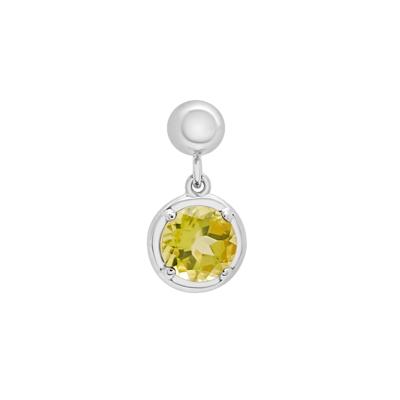 Peridot Birthstone Bead Charm in Sterling Silver