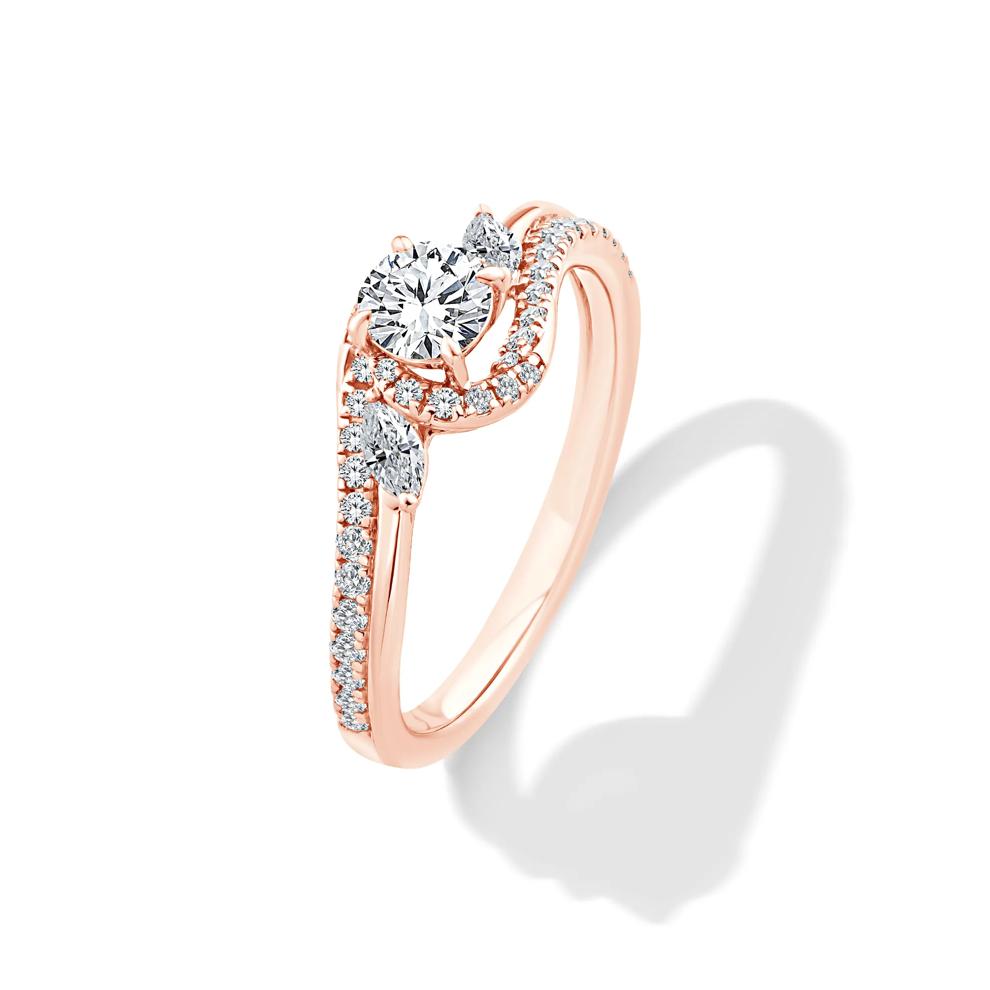 Diamond Round Engagement Ring in 14K Rose Gold (3/4 ct. tw.) – Image 4 of 4