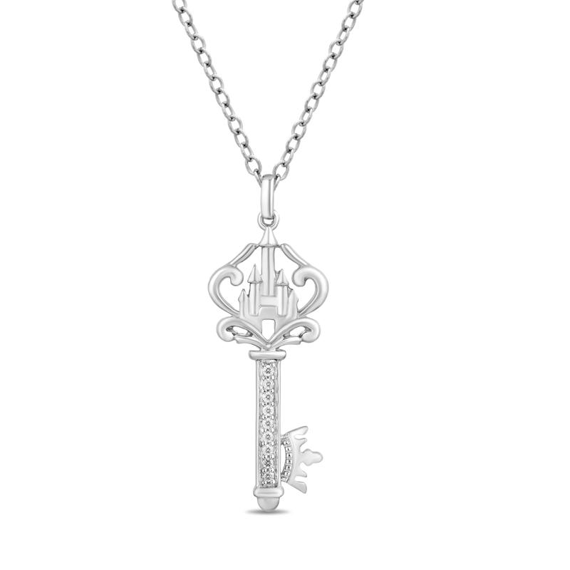 Majestic Princess Diamond Accent Key Pendant in Sterling Silver – Image 1 of 3
